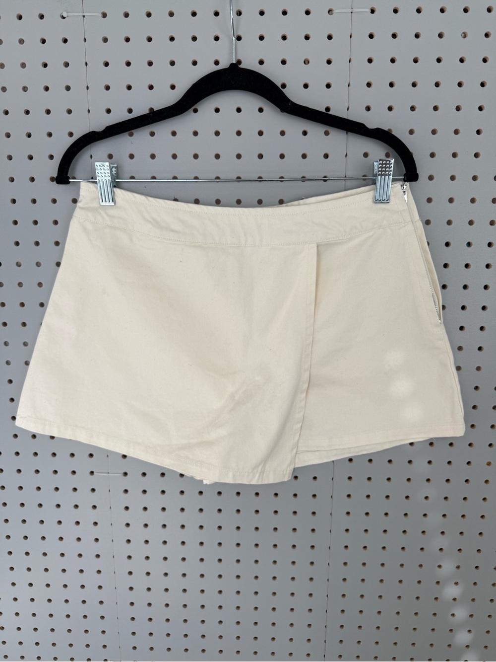 Forever 21 Cream Wrap-Front Skort